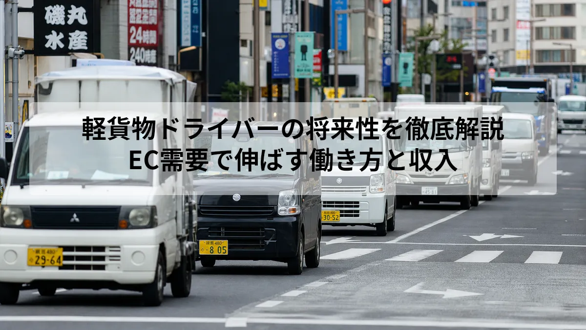 軽貨物ドライバーの将来性を徹底解説|EC需要で伸ばす働き方と収入